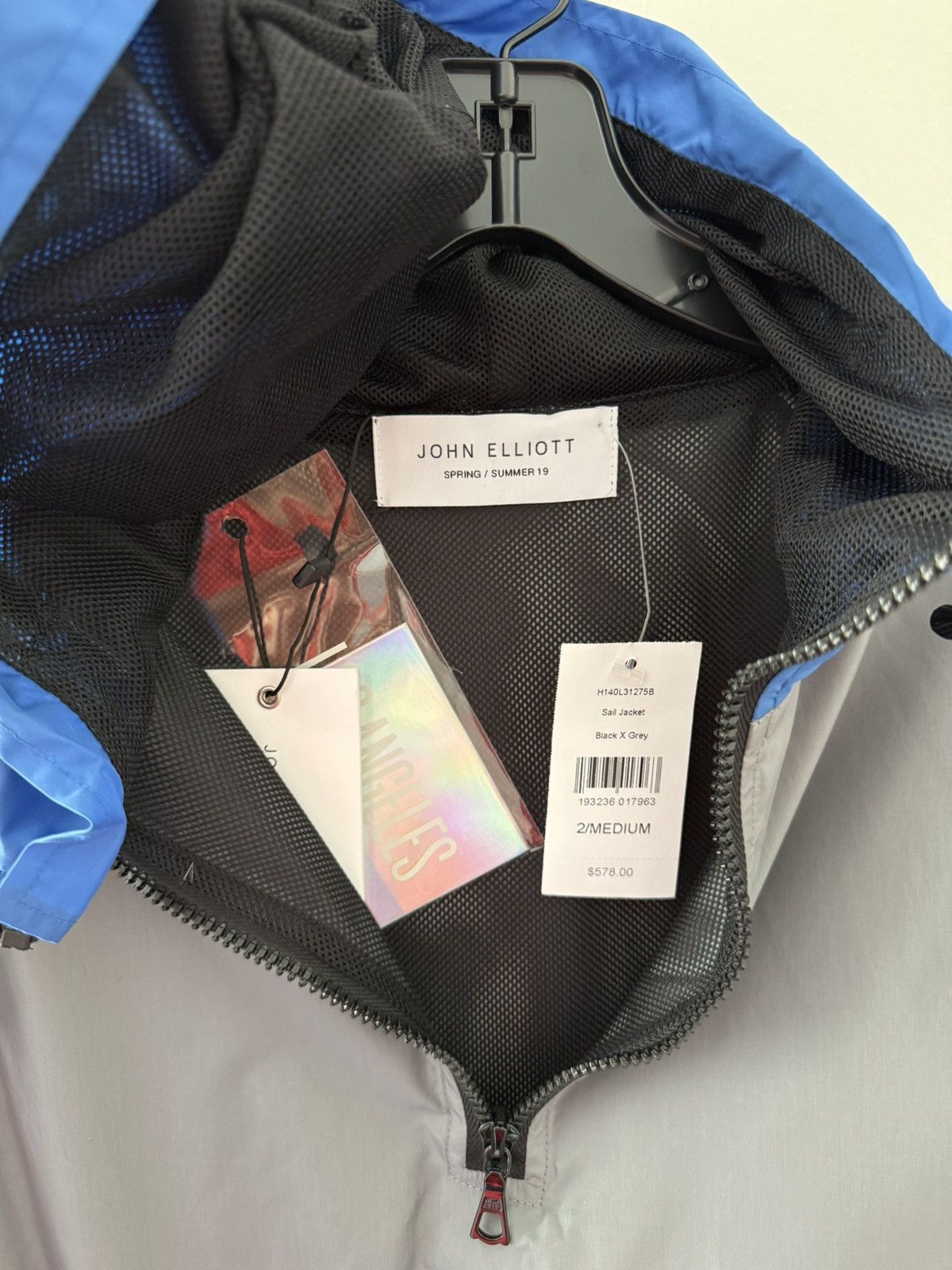 John Elliott John Elliott Blue and Grey Sail Pullover Jacket Size US M / EU 48-50 / 2 - 4 Thumbnail