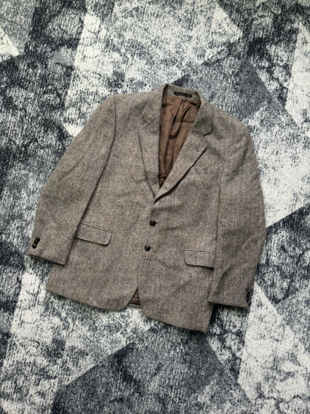 Harris Tweed × Vintage Vintage Harris Tweed Blazer Jacket Wool Premium Size 44R - 1 Thumbnail