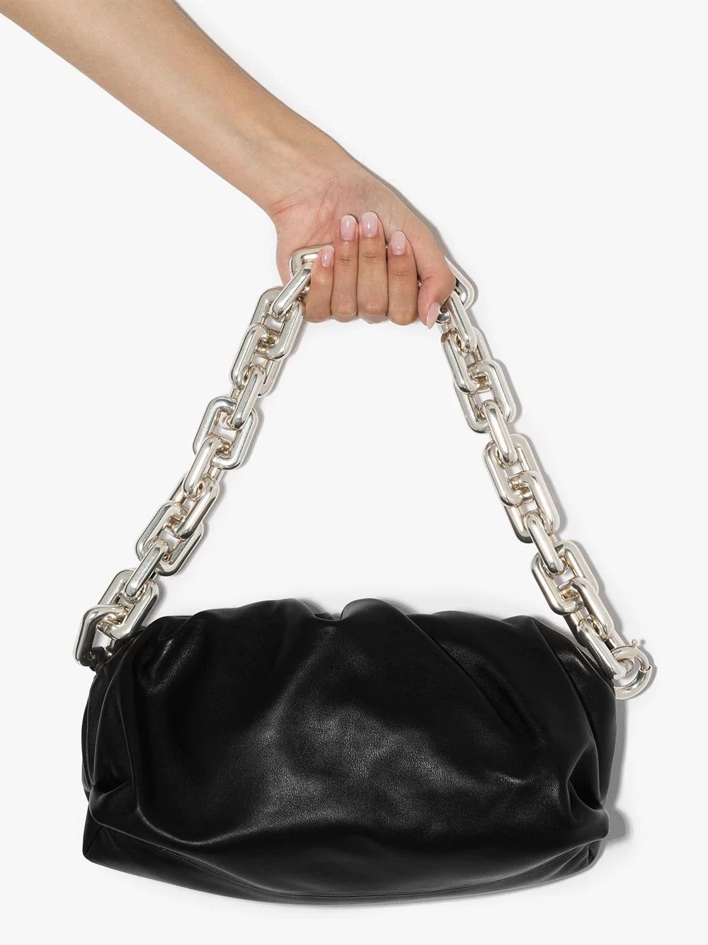 Bottega Veneta o1mle0325 Size: OS / Teen Chain Pouch in Black Size ONE SIZE - 4 Thumbnail