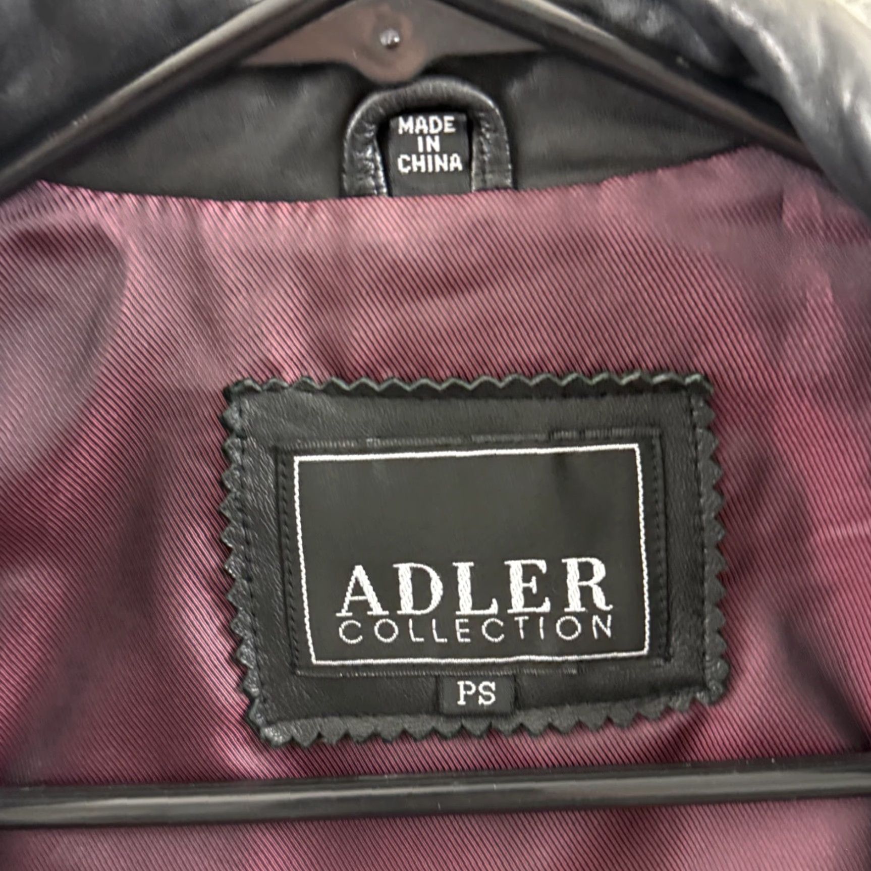 Skin VINTAGE Adler Collection Women's Small Petite Black Lamb Skin Leather Moto Biker Jacket Size S / US 4 / IT 40 - 7 Thumbnail