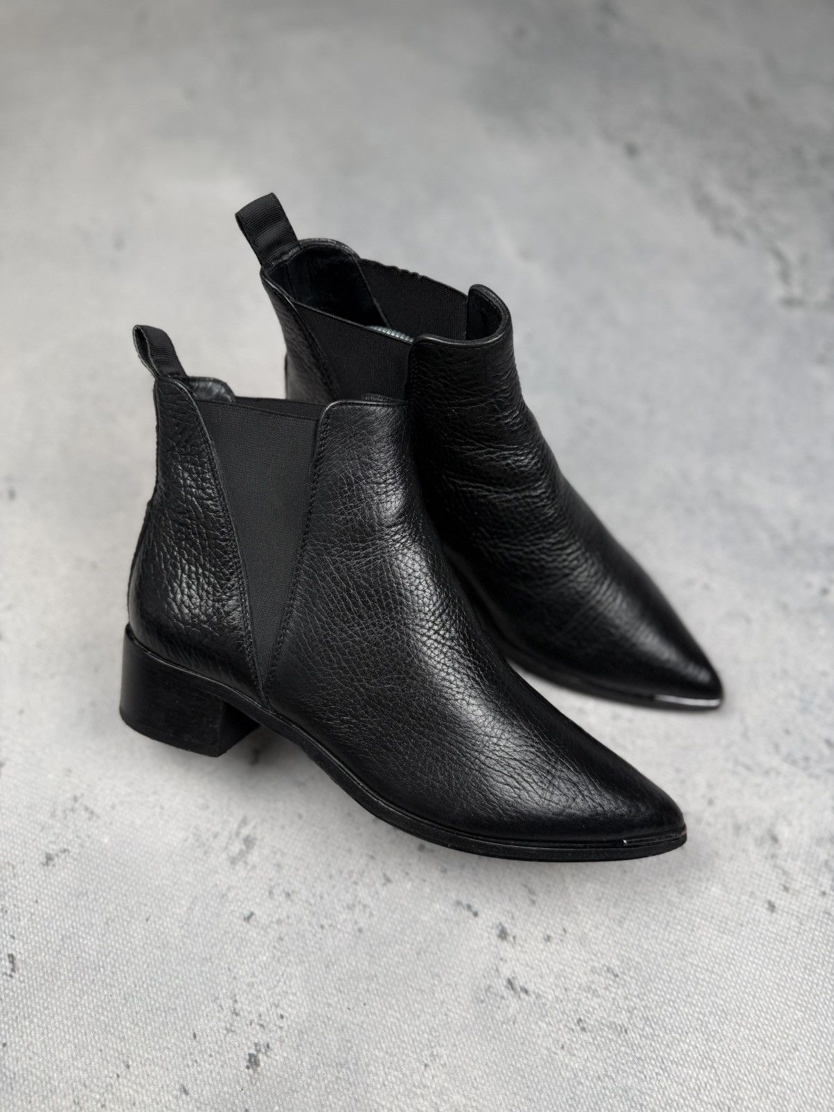 Acne Studios Acne Studios Jensen Black Leather Chelsea Boots Pointed Toe Size US 6 / IT 36 - 6 Thumbnail