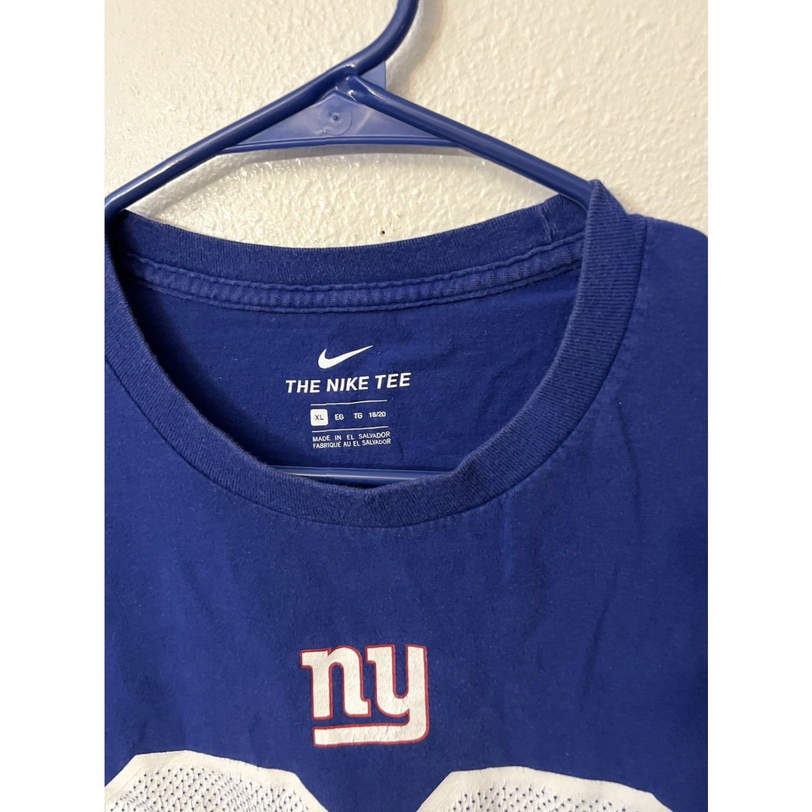 Nike Nike Dri-Fit Short Sleeve T-Shirt Mens XL Blue Saquon Barkley NY Giants Football Sports Size US XL / EU 56 / 4 - 2 Thumbnail