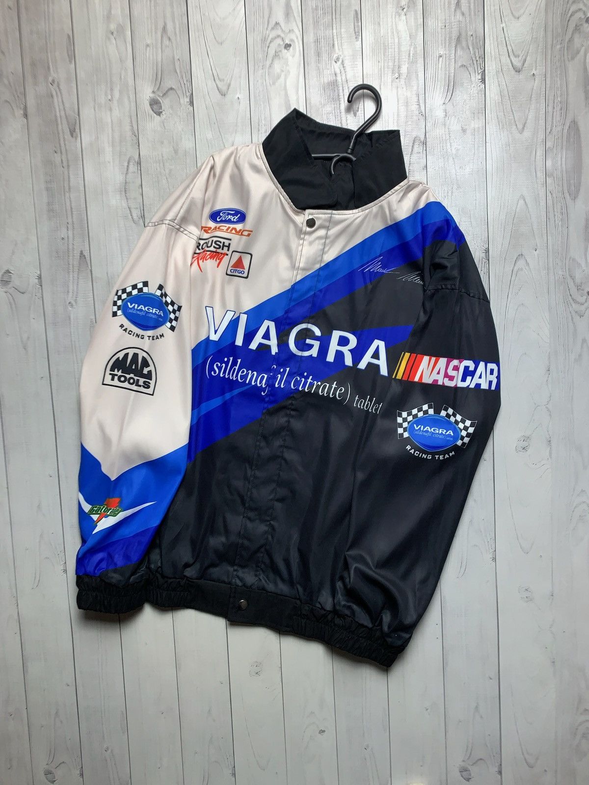 Vintage Vintage nascar racing jacket Viagra rare size L Size US L / EU 52-54 / 3 - 1 Thumbnail