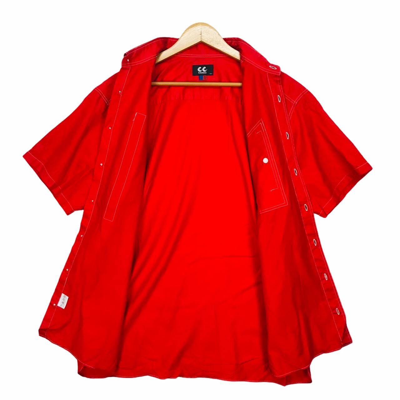 Japanese Brand Vtg Japanese Brand CC KANSAI Short Sleeve Button Up Shirt Size US XL / EU 56 / 4 - 2 Thumbnail