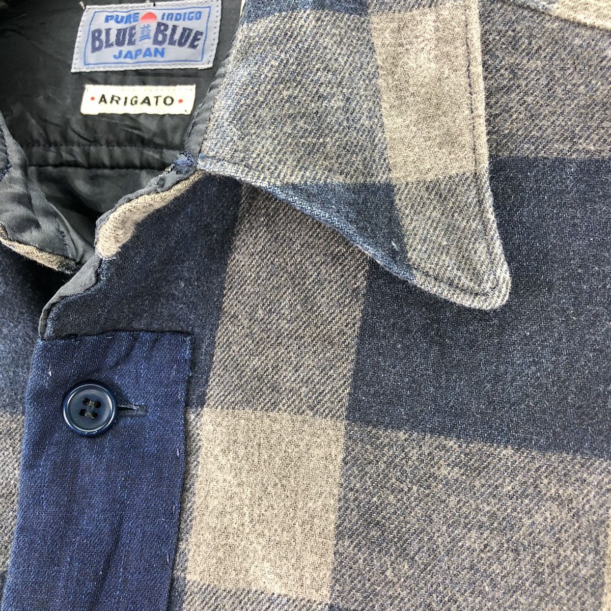 Blue Blue Japan Vintage Flannel Checkered Pure Indigo by Blue Blue Japan Size US M / EU 48-50 / 2 - 8 Thumbnail