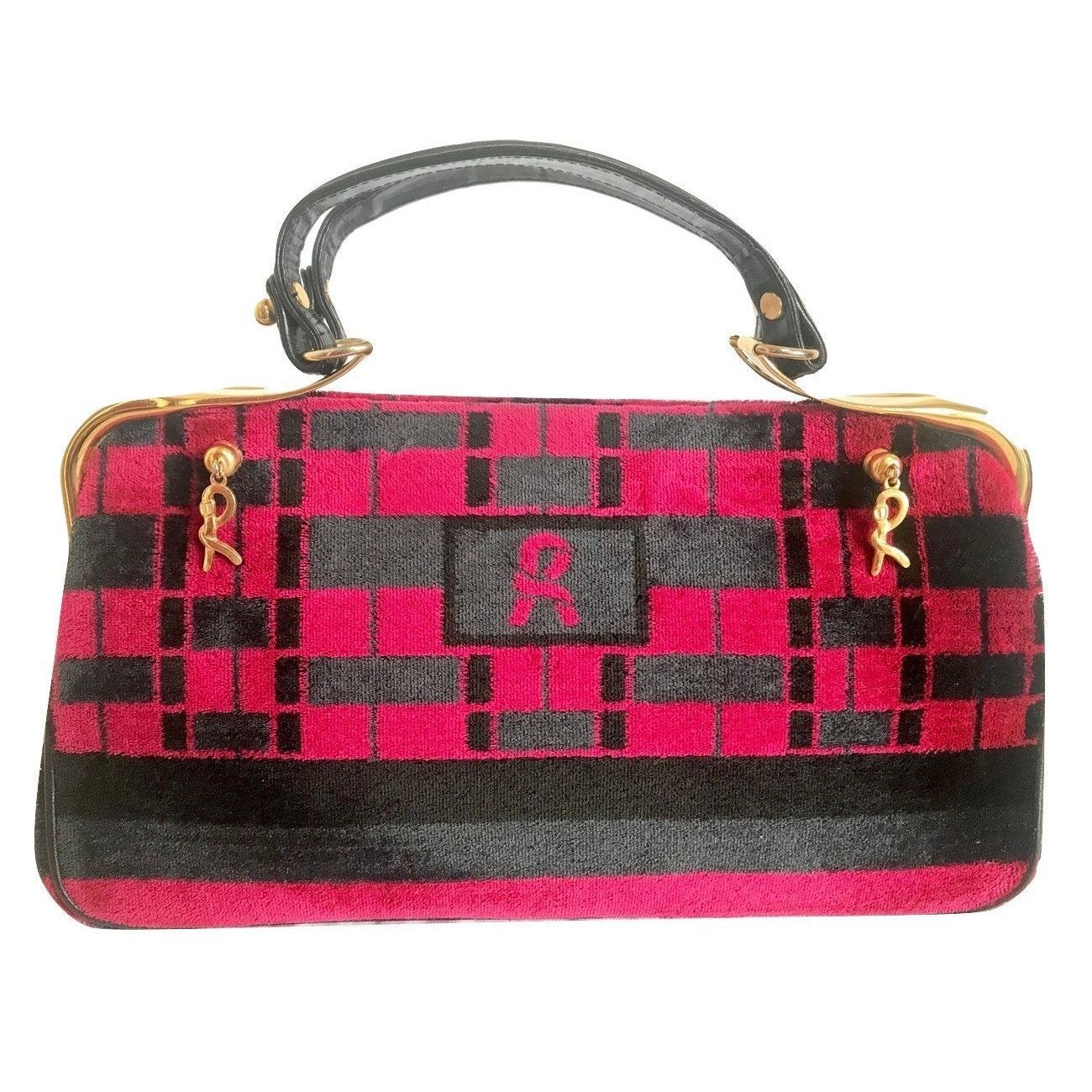 Roberta di Camerino Vintage Roberta di Camerino red, black geometric handbag Size ONE SIZE - 1 Thumbnail