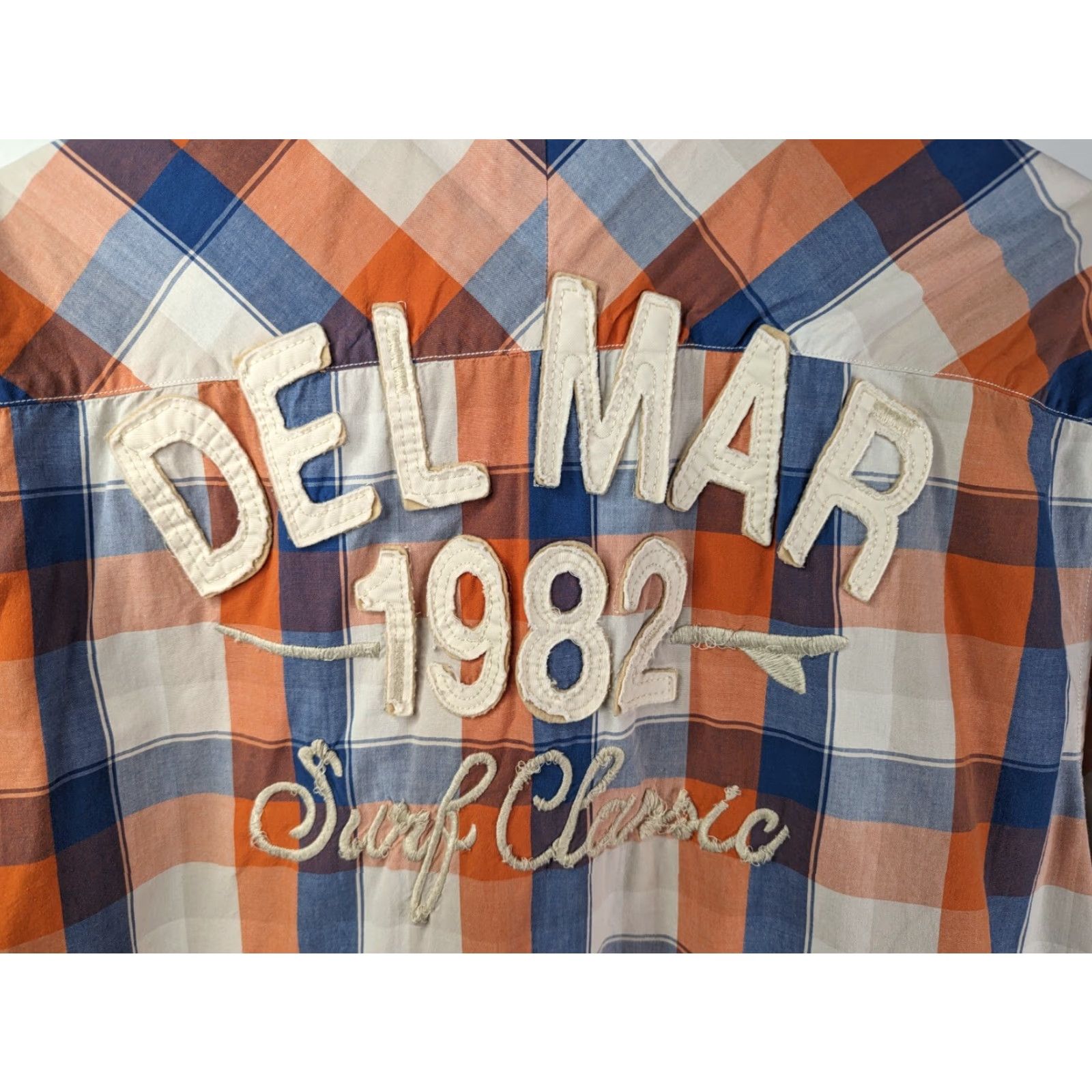 Old Navy Old Navy Surf Classic Button-Up Shirt Mens 2XL Plaid Blue Orange Cotton Blend Knit Casual Beach California Size US XXL / EU 58 / 5 - 4 Thumbnail