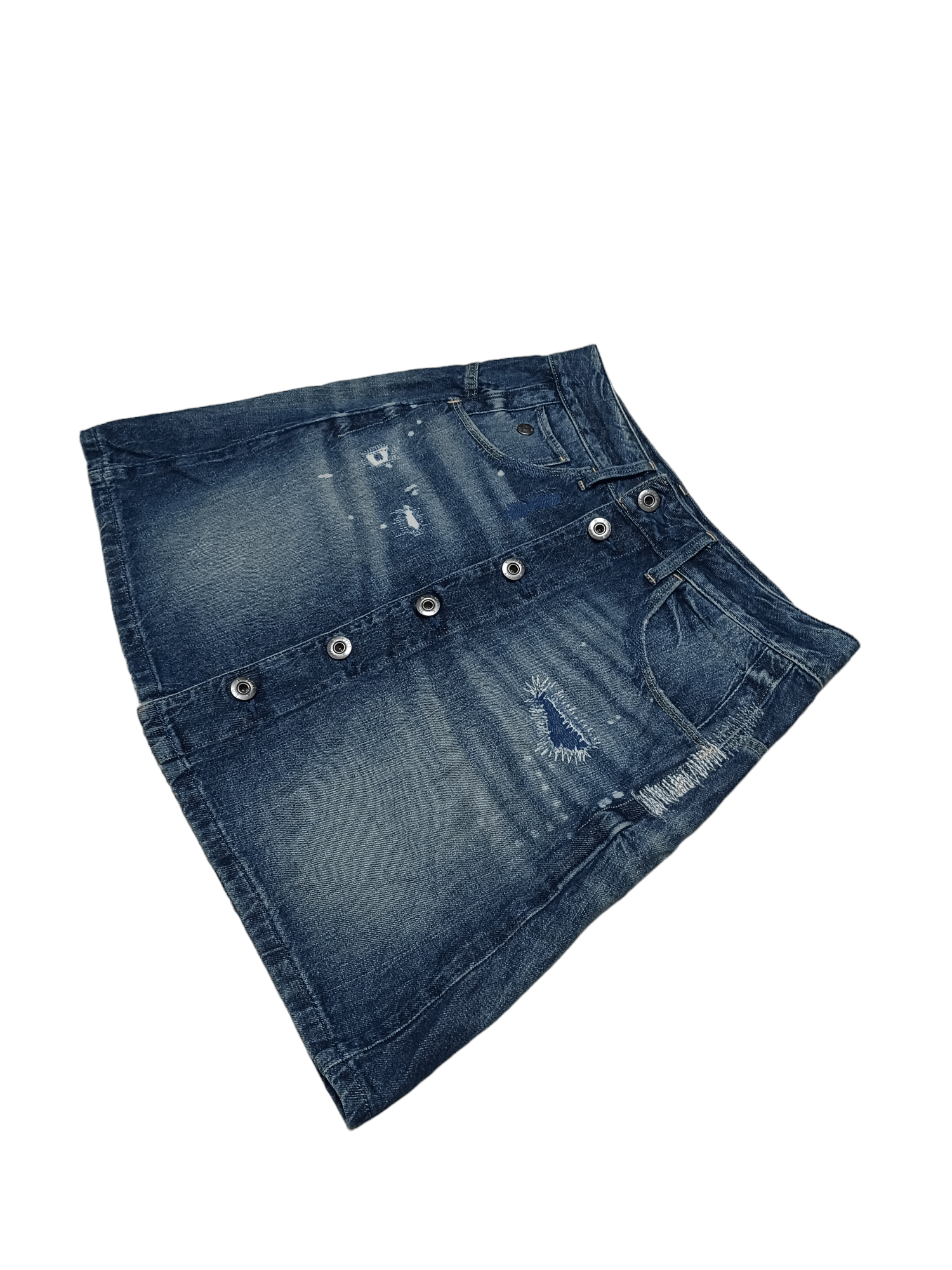 G-Star FANTASTIC G STAR RAW DISTRESSED REPAIRED BUTTONS SKIRT Size 26" / US 2 / IT 38 - 3 Thumbnail