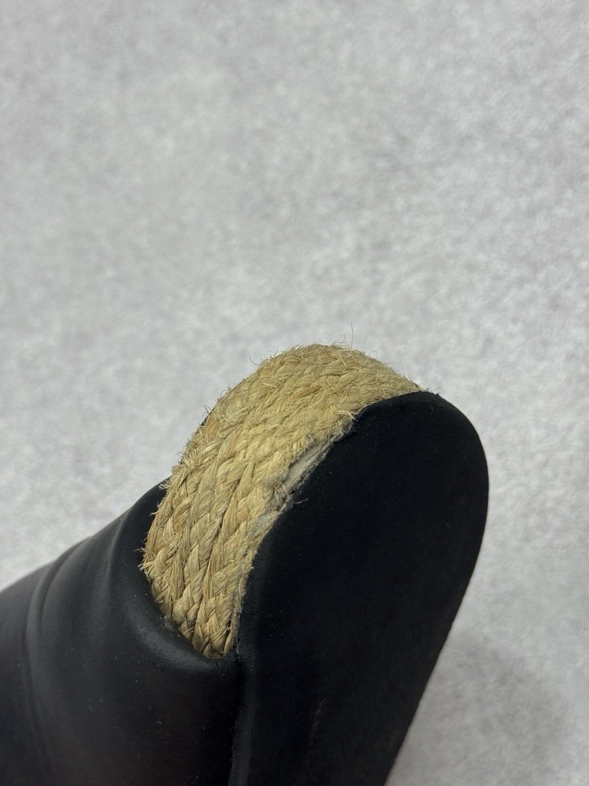 Celine Celine Black Leather Flat Sandals Espadrille Slides Woman Size US 7.5 / IT 37.5 - 11 Thumbnail