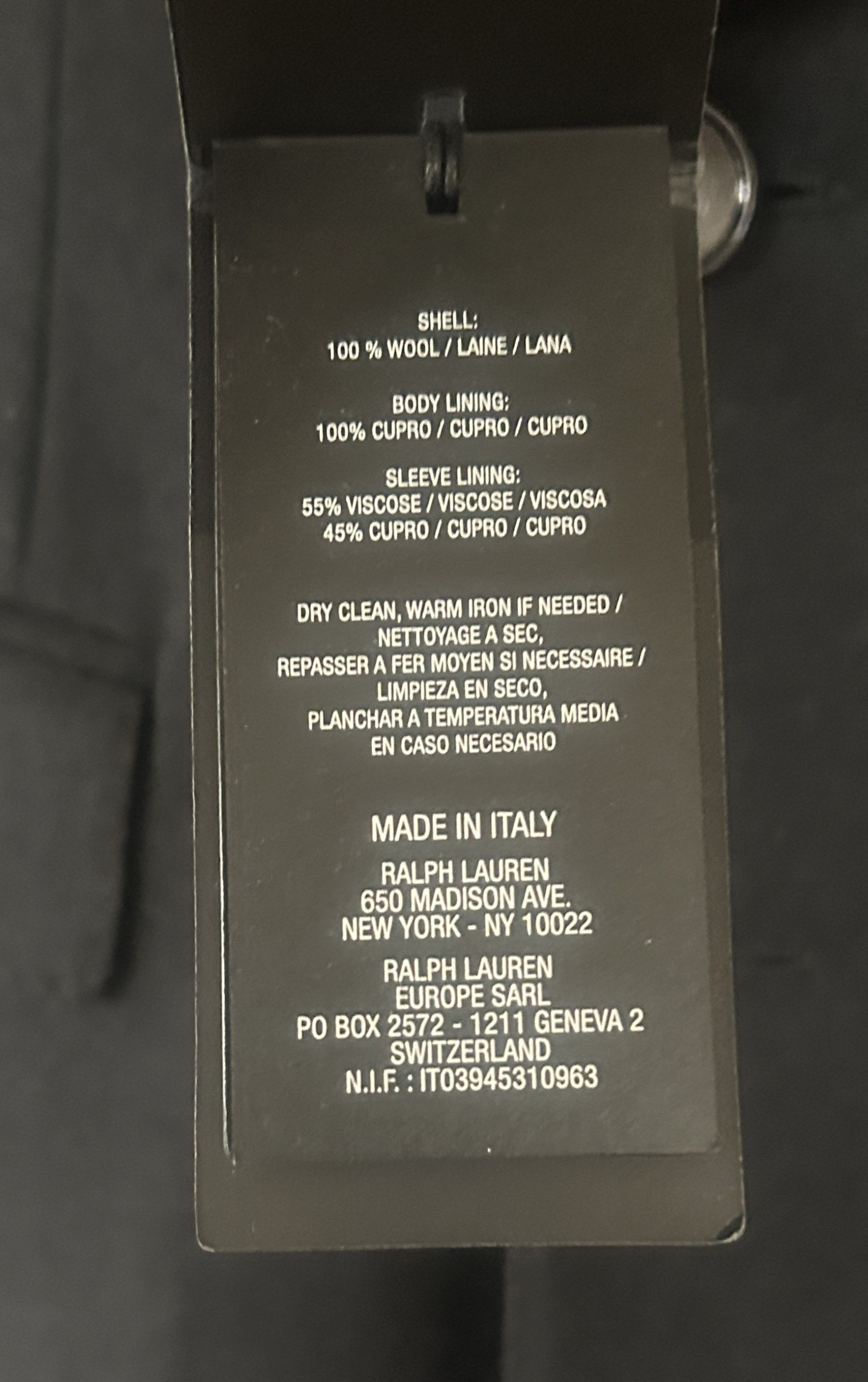 Ralph Lauren Black Label Ralph Lauren Black Label DB Blazer Black 44R Italy Wool Size 42R - 9 Thumbnail