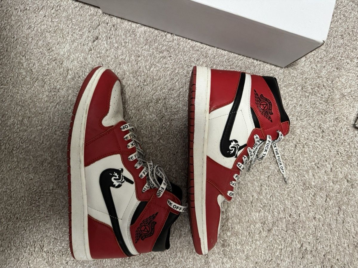 Other Custom Jordan 1 “Fuck Off 1s” size 11 Size US 11 / EU 44 - 1 Thumbnail