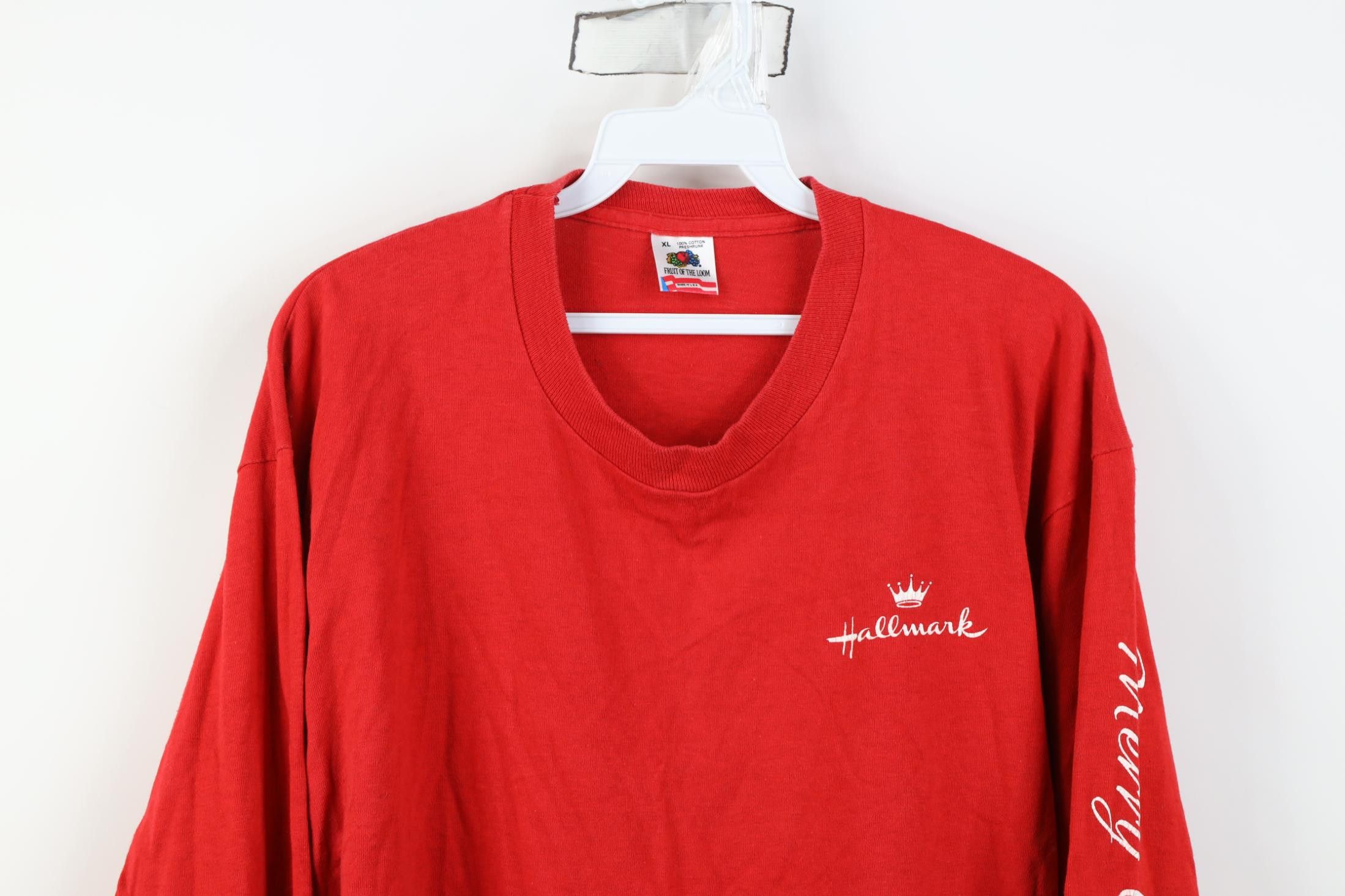 Vintage Vintage 90s Hallmark Merry Christmas Long Sleeve T-Shirt USA Size XL / US 12-14 / IT 48-50 - 2 Thumbnail