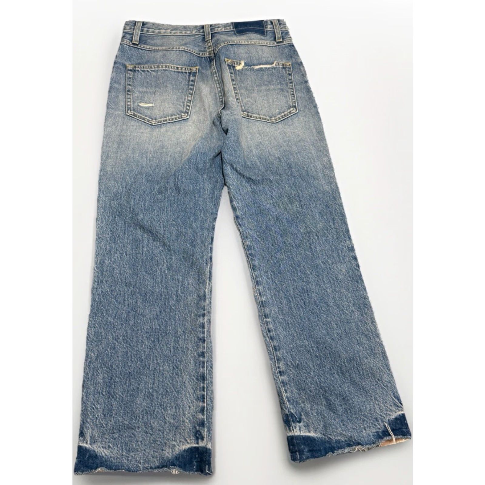 AMO AMO Loverboy Jeans High Rise Distressed Straight Women’s Size 27 Blue Size 27" / US 4 / IT 40 - 6 Thumbnail