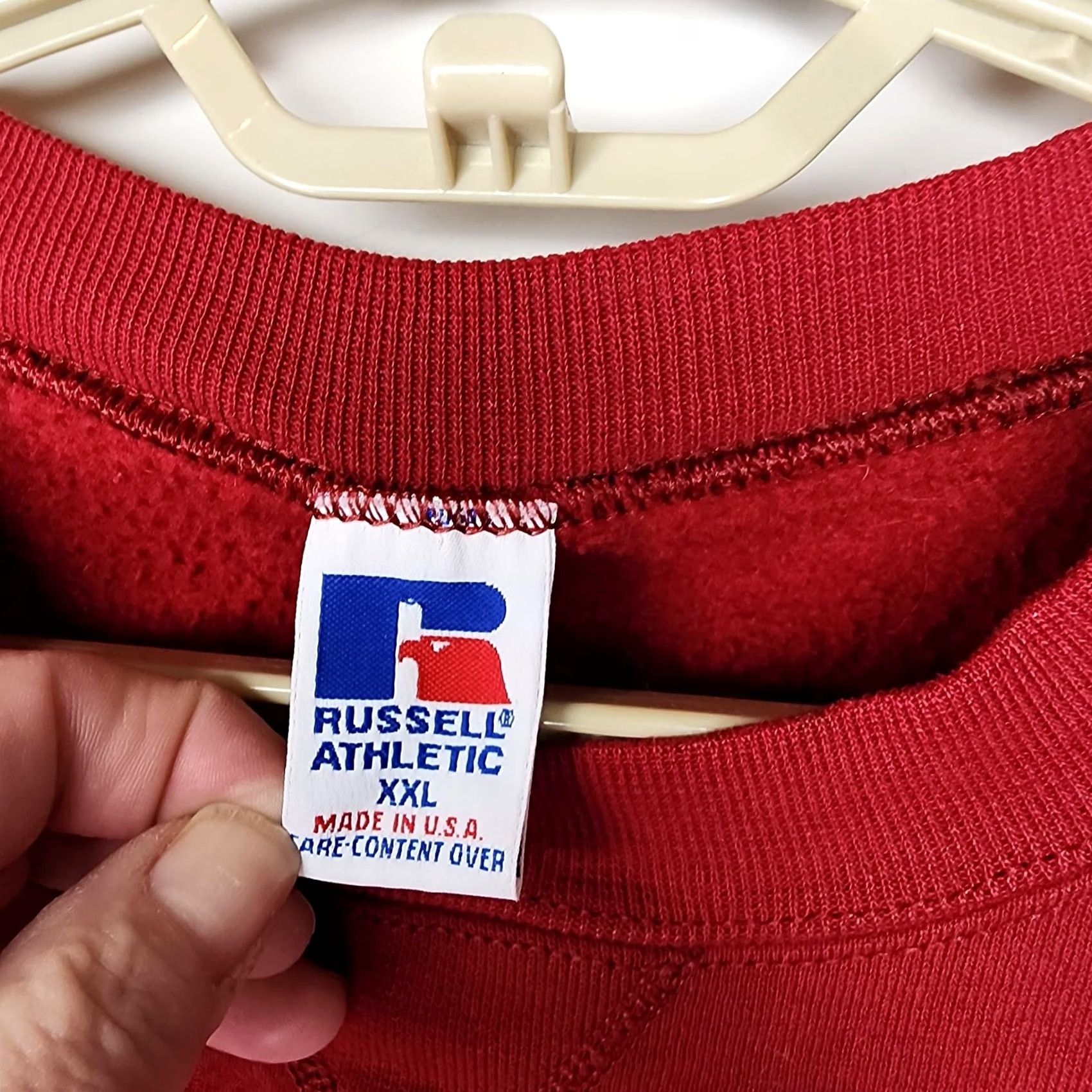 Russell Athletic VINTAGE Russell Athletic Sweatshirt Mens 2XL Red Crewneck Made USA 90s Size US XXL / EU 58 / 5 - 4 Thumbnail