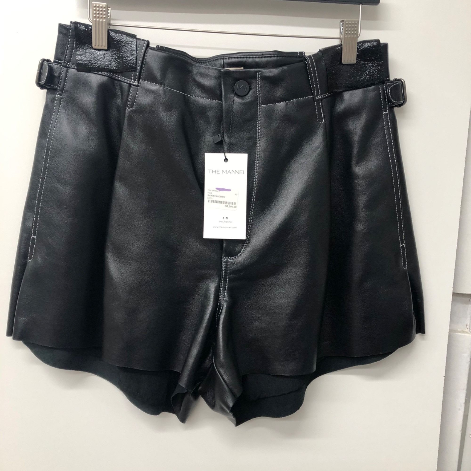 Other Black Leather Shorts - The Mannei -SAKIB -EU 40 / USA Size 1 Size 32" / US 10 / IT 46 - 24 Thumbnail