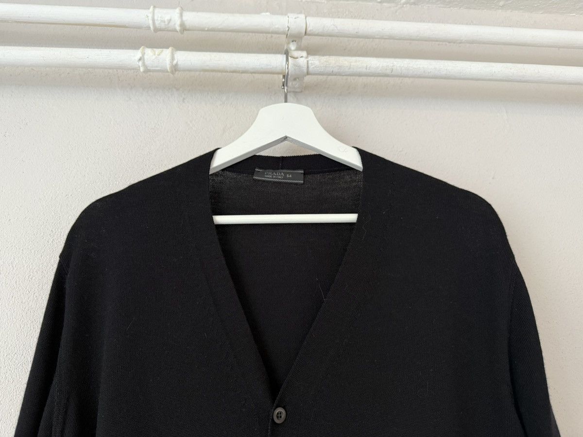 Prada Prada Black Wool Cardigan – Made in Italy, Size 54 Size US L / EU 52-54 / 3 - 3 Thumbnail
