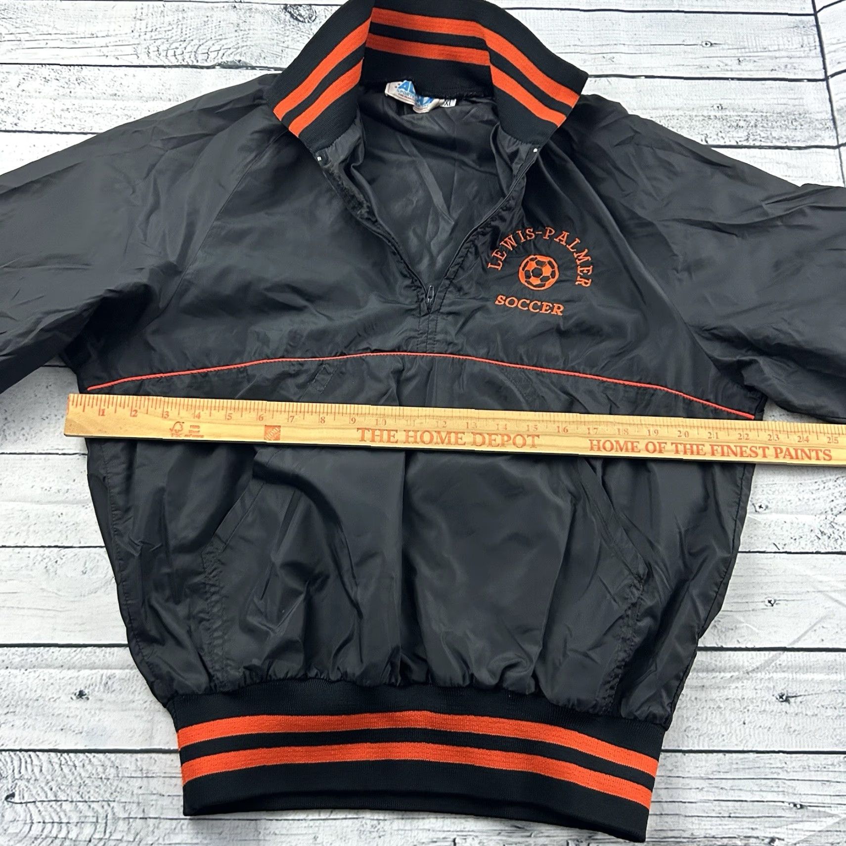 Vintage VINTAGE Lewis Palmer High School Soccer 1/4 Zip Alpha Windbreaker Jacket Men's XL Black 1/4 Zip Soccer Nike? Size US XL / EU 56 / 4 - 5 Thumbnail