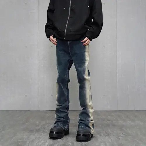 Japanese Brand Slim Flared Streetwear Vintage Design Jeans Size US 34 / EU 50 - 1 Thumbnail