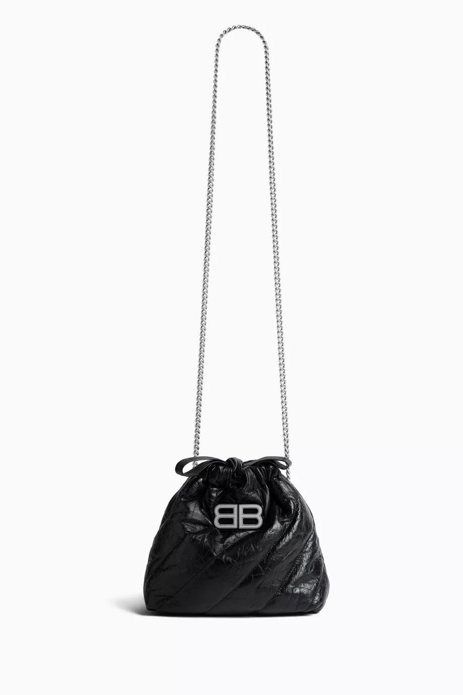 Balenciaga o1srvl11e1125 Size: OS / Crush XS Tote Bag Quilted in Black Size ONE SIZE - 1 Thumbnail