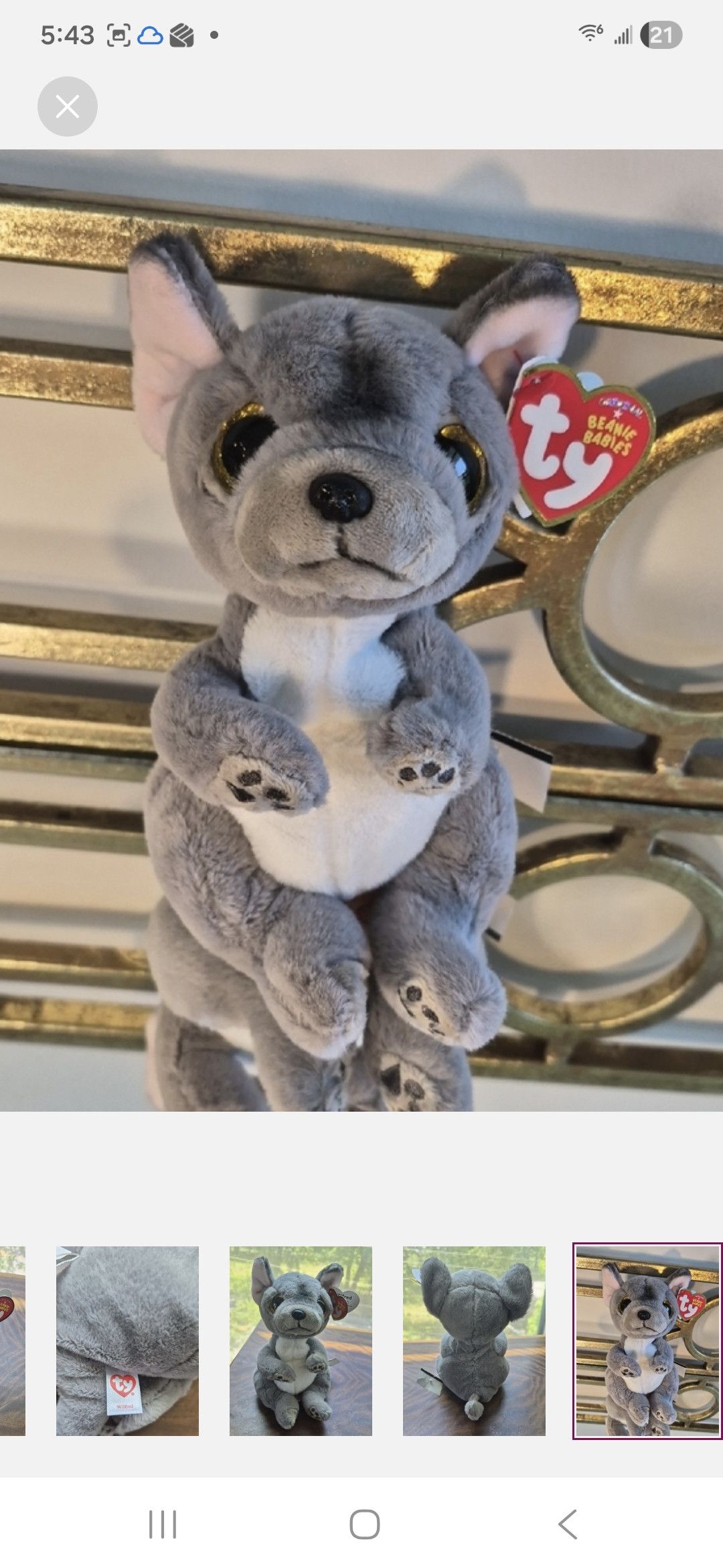 Other TY Beanie Babies Wilfred Baby Puppy Size ONE SIZE - 6 Thumbnail