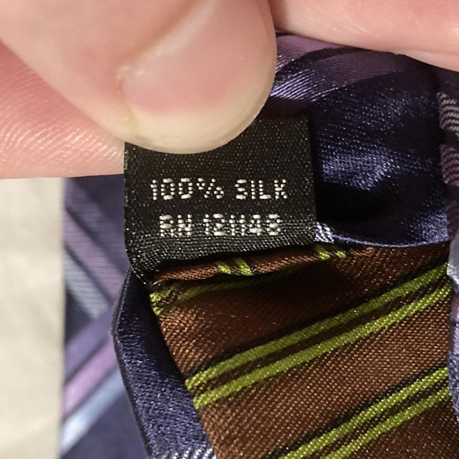 Bcbgmaxazria NWOT BCBG Attitude Purple Stripes 100% Silk Tie Size ONE SIZE - 4 Thumbnail