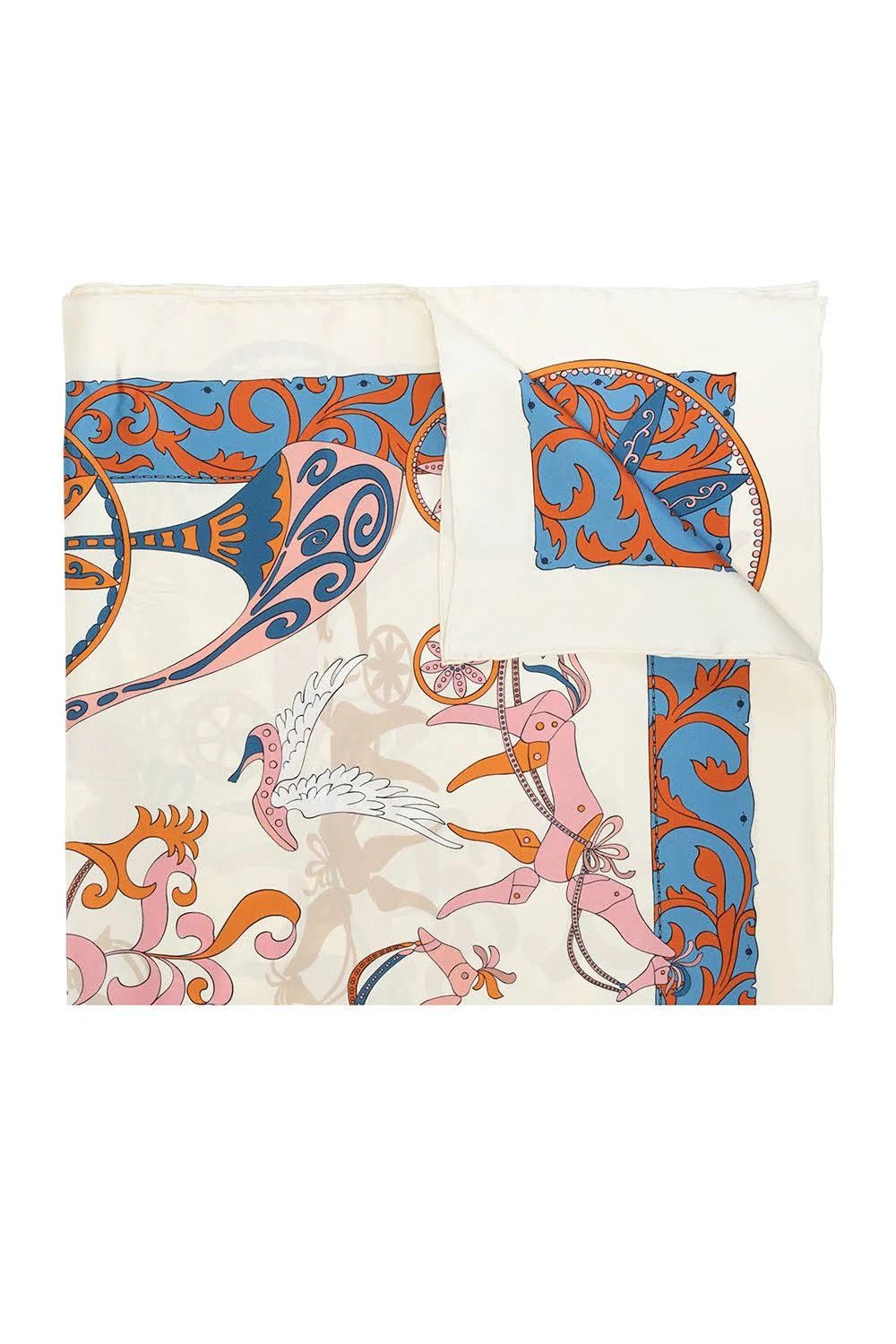 Salvatore Ferragamo o1s1rm1024 Size: 90x90 Cm / Scarf in Multicolor Size ONE SIZE - 5 Thumbnail