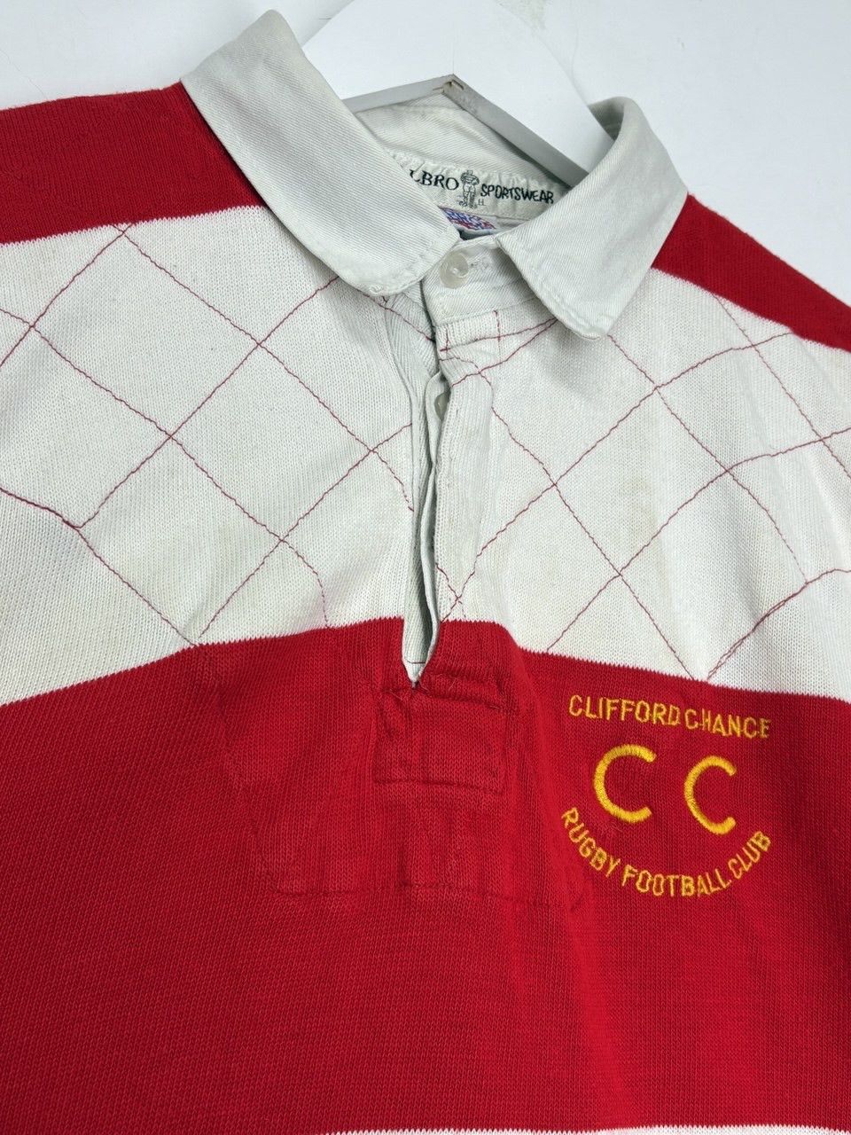Rugby Ralph Lauren Halbro Vintage 1980s rugby shirt Size US L / EU 52-54 / 3 - 3 Thumbnail