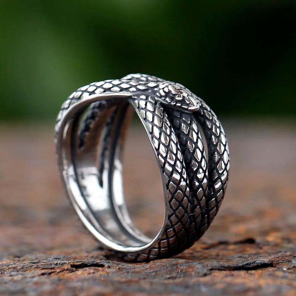 Jewelry 3D Snake Gothic Ring Size ONE SIZE - 2 Thumbnail