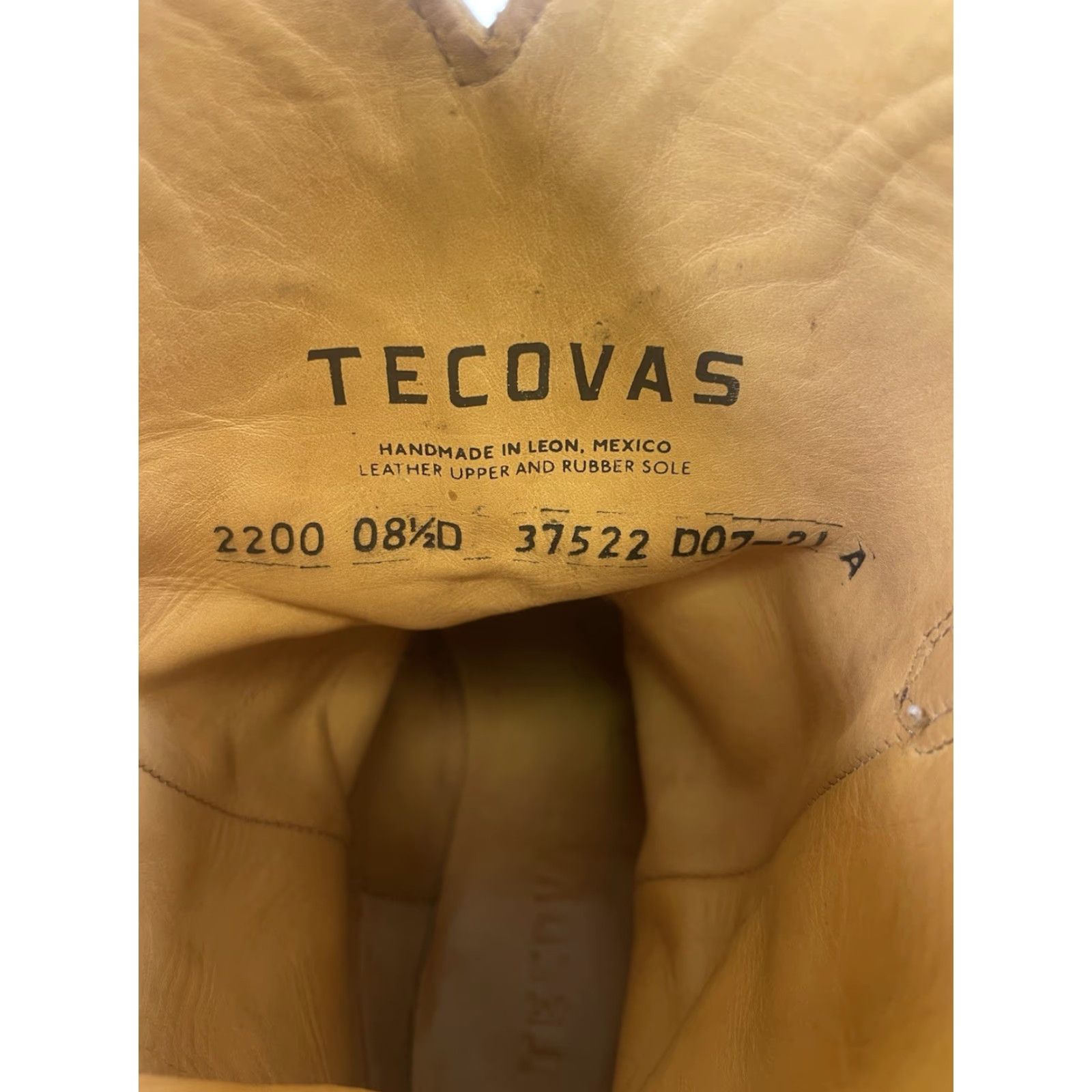 Tecovas Tecovas The Jake Boots Men Western Leather Rubber Outsole Cowboy Brown 8.5D Round Toe Pull On Leather Shaft Mid-Calf Tecovas The Jake Model Size US 9 / EU 42 - 4 Thumbnail