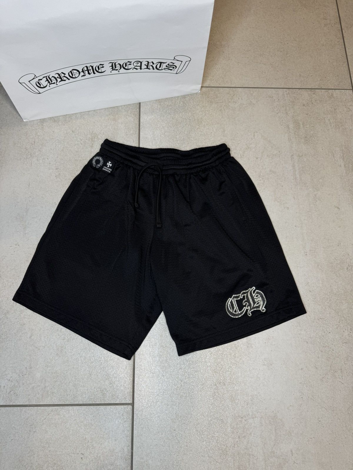 Chrome Hearts Chrome Heart mesh varsity shorts | Grailed