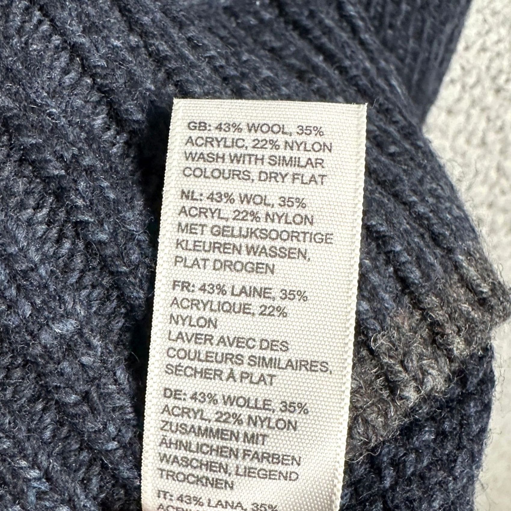 FatFace Fat Face Wool Blend Sweater Knit Mens M Dark Blue Quarter Zip Pullover EUC Size US M / EU 48-50 / 2 - 5 Thumbnail