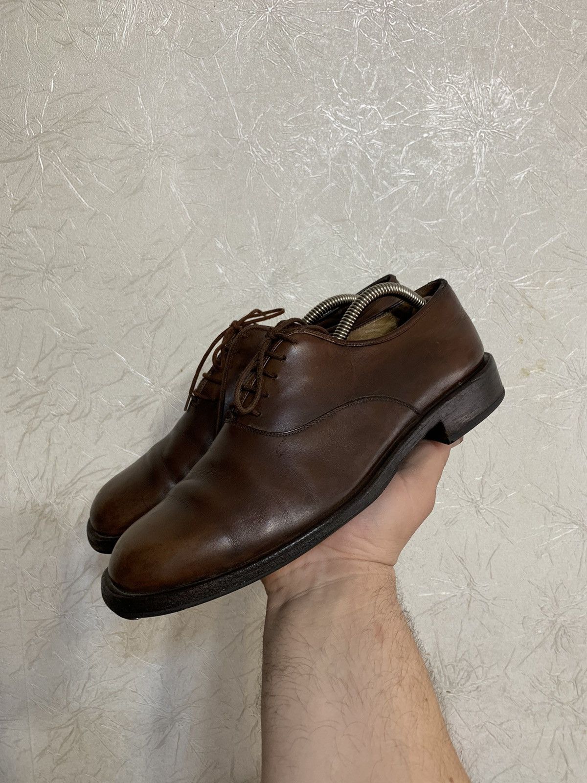 Salvatore Ferragamo Vintage Leather Brown Laces Ups Shoes