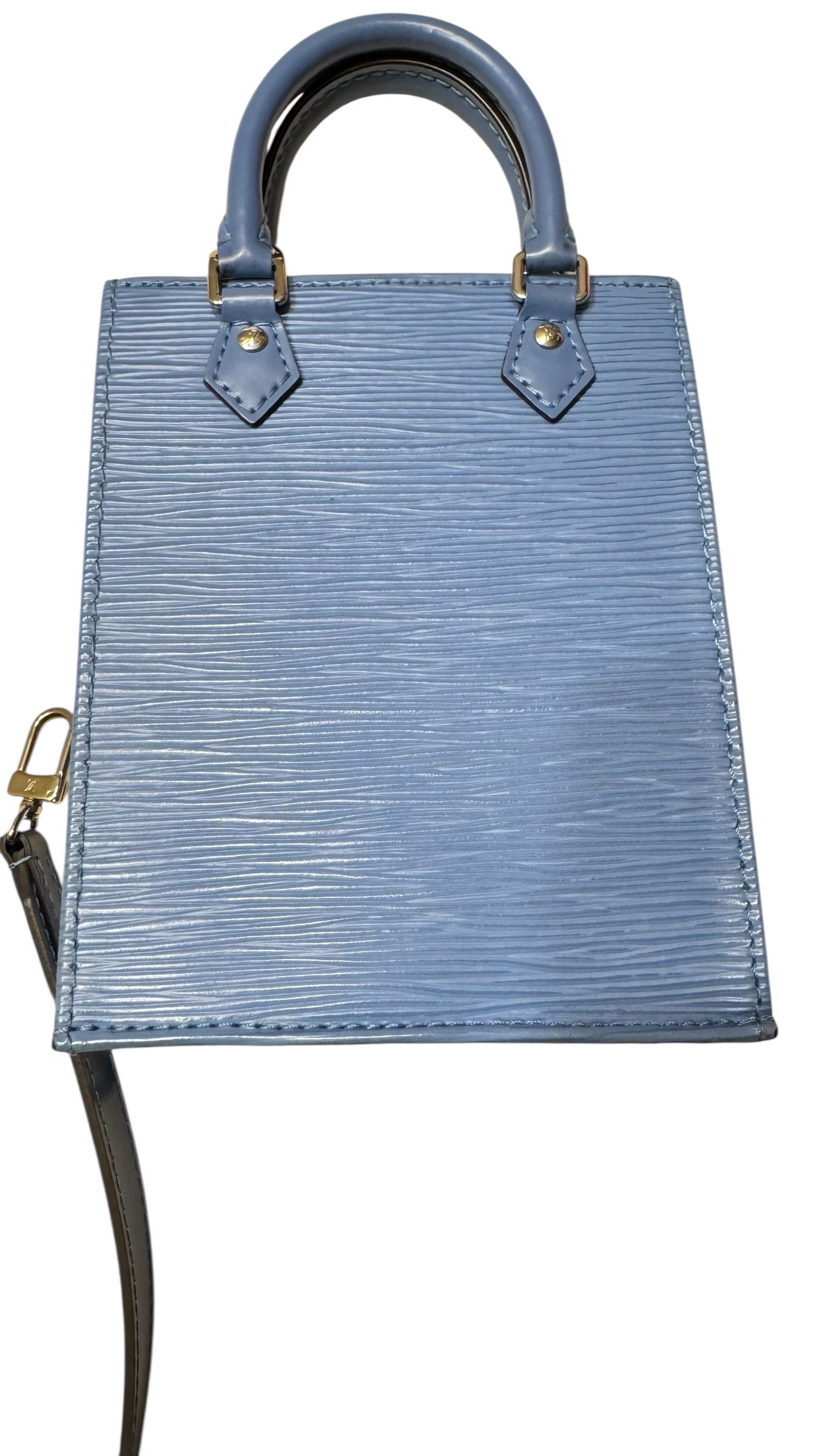 Louis Vuitton Louis Vuitton Petit Sac Plat Shoulder Bag Blue Epi Leather Size ONE SIZE - 6 Thumbnail