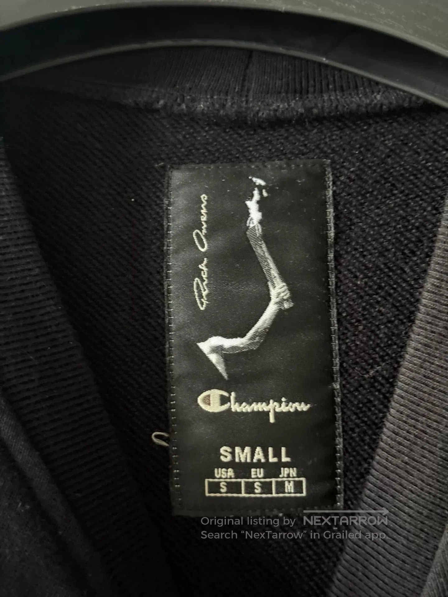 Rick Owens rick owens x champion black knit sweatshirt. Size US S / EU 44-46 / 1 - 3 Thumbnail