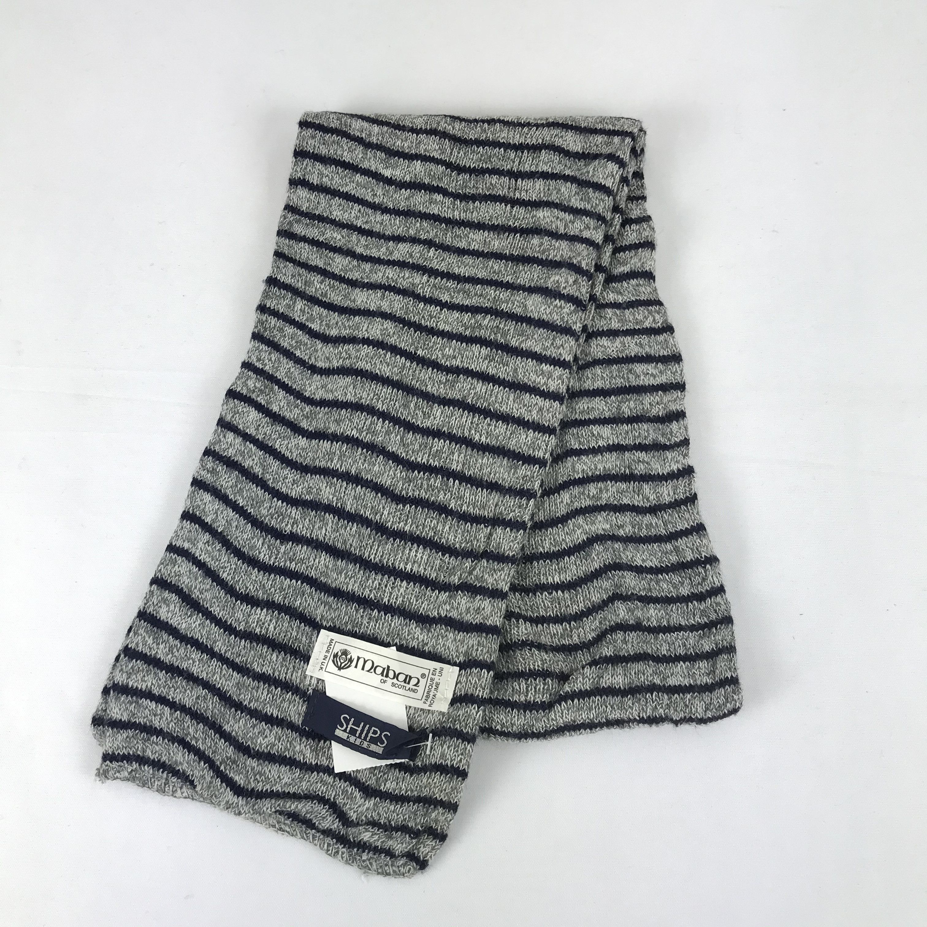 SHIPS Vintage Ships Scarf Muffler Wool Cashmere Scarves Size ONE SIZE - 4 Thumbnail
