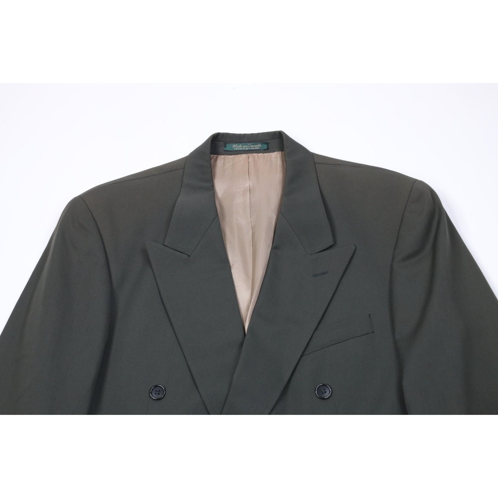 Vintage Vintage 80s 90s Wool 2 Piece Double Breasted Suit Size 42L - 3 Thumbnail