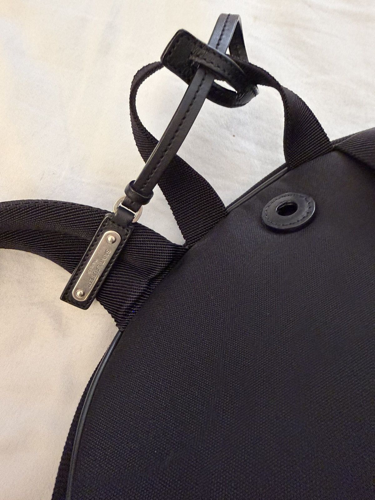 Saint Laurent Paris Saint Laurent embroidered city backpack in canvas Size ONE SIZE - 5 Thumbnail