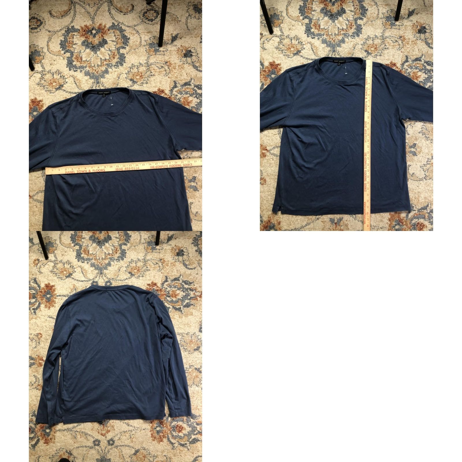 Vintage Robert Barakett Shirt Mens XL Blue Long Sleeve Crewneck T-Shirt Size US XL / EU 56 / 4 - 8 Thumbnail