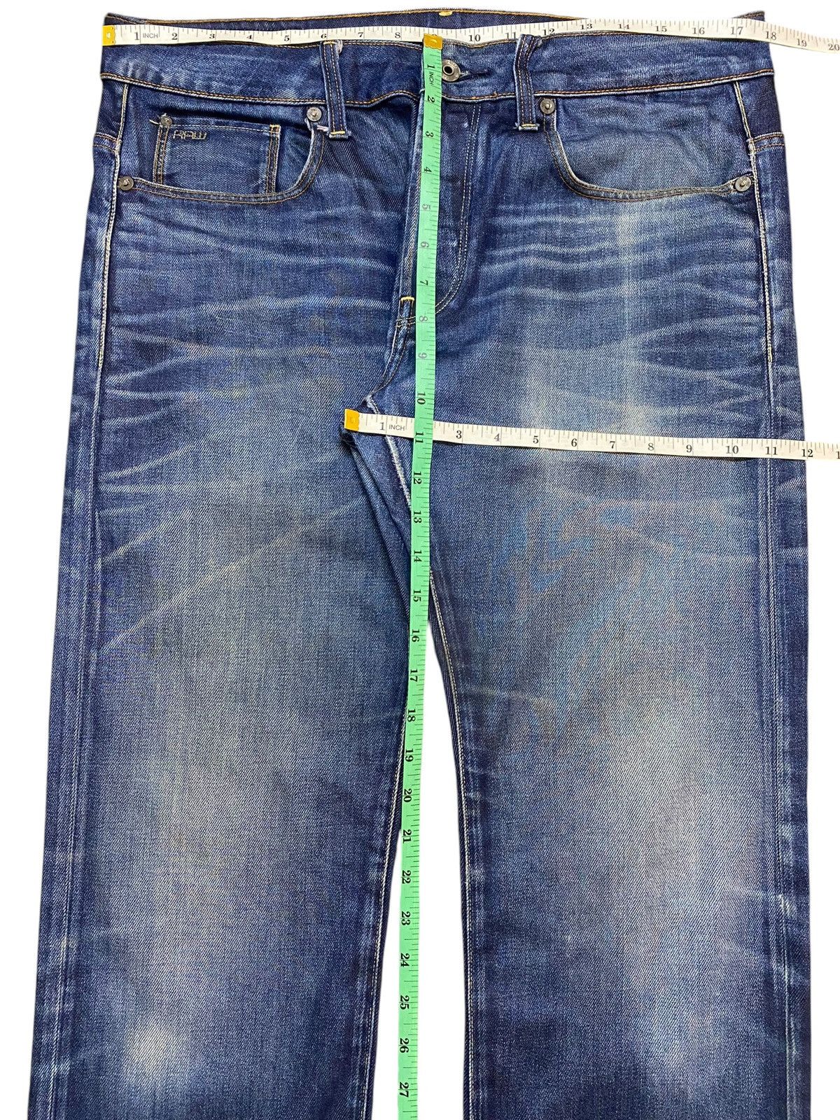 Raw State Vintage G Star Raw Blue Wash Distressed Slim Jeans Size US 36 / EU 52 - 10 Thumbnail