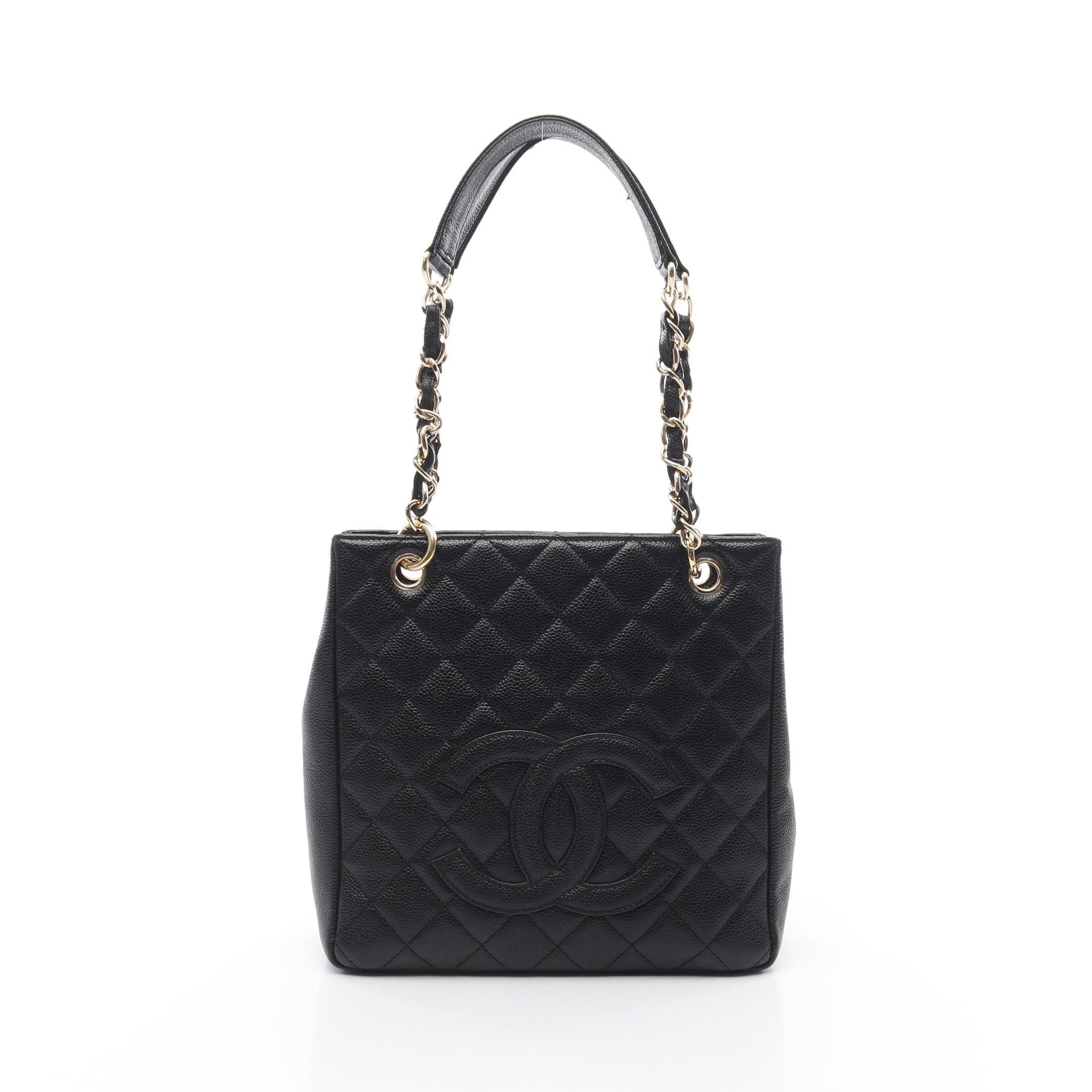 Chanel Chanel Matelasse Pst Chain Shoulder Bag Tote Caviar Skin Black Gold Hardware Size ONE SIZE - 1 Thumbnail