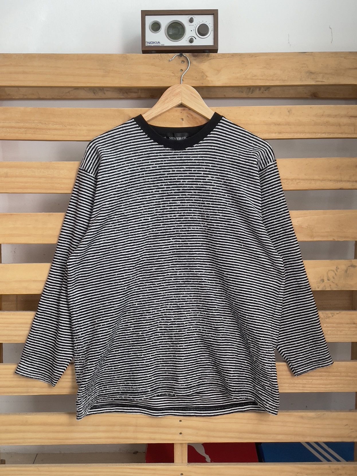 Japanese Brand Longsleeve Stripe Shirt Grunge Kurt Cobain Style M Size US M / EU 48-50 / 2 - 1 Thumbnail
