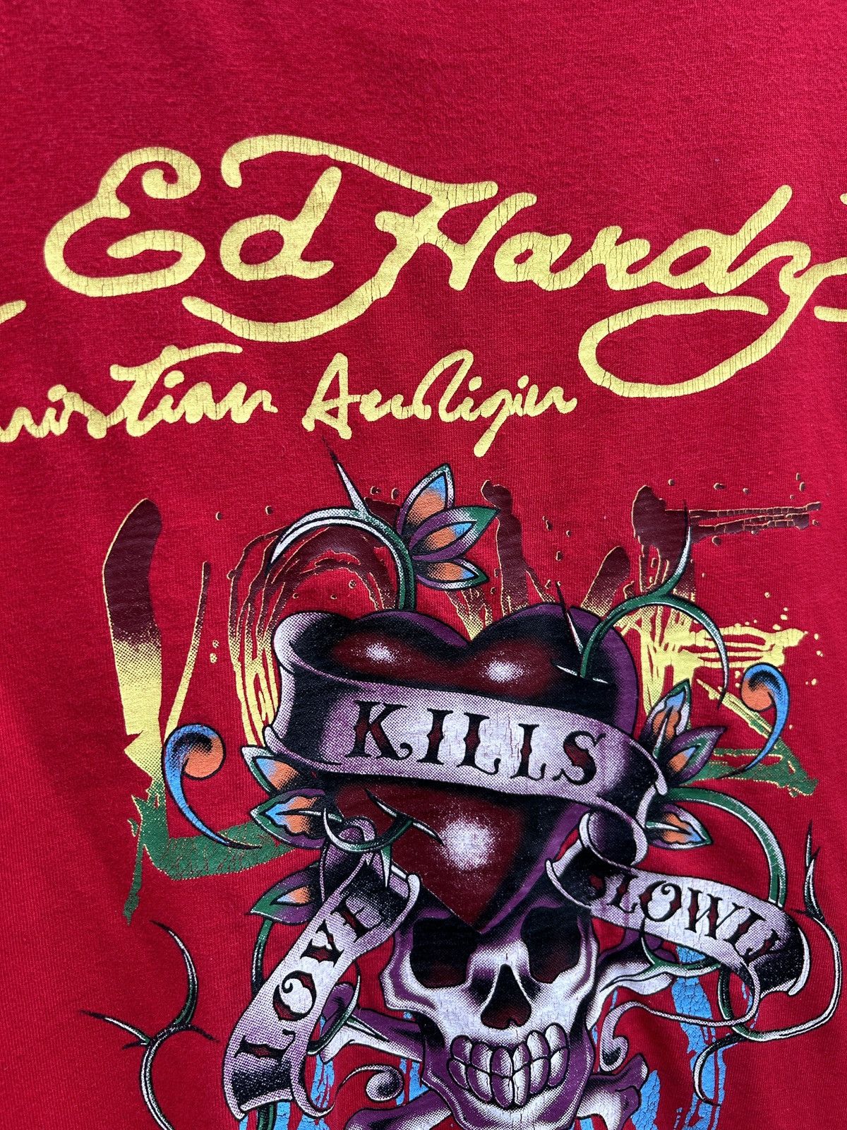 Christian Audigier Vintage Ed Hardy Love Kills Slowly Christian Audigier TShirt Size US L / EU 52-54 / 3 - 3 Thumbnail