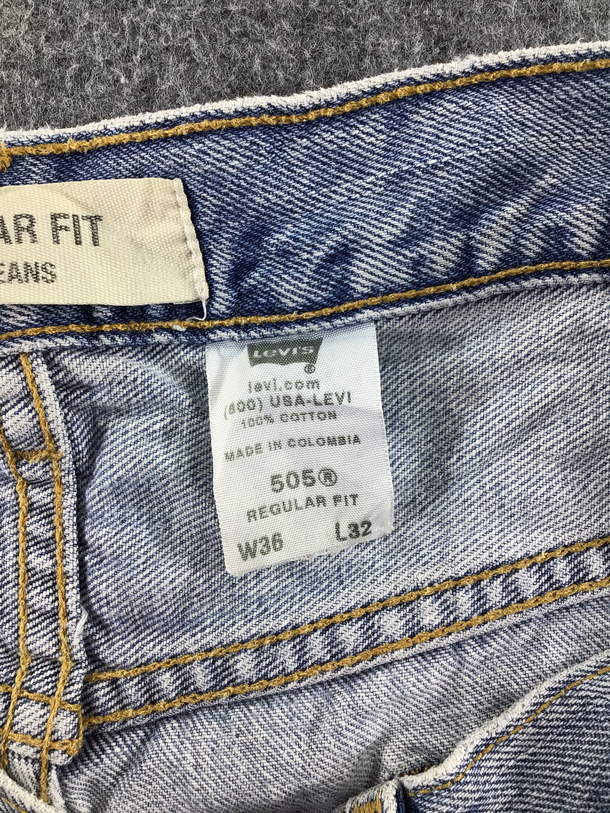 Levi's Vintage Levis 505 Jeans Dirty Stone Wash -J501 Size US 35 - 8 Thumbnail