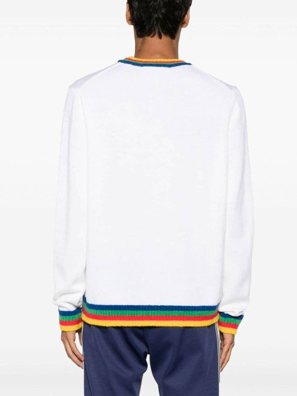 Casablanca o1mle0326 Heart Boucle Brand Jumper Sweater in White Size US XXL / EU 58 / 5 - 2 Thumbnail