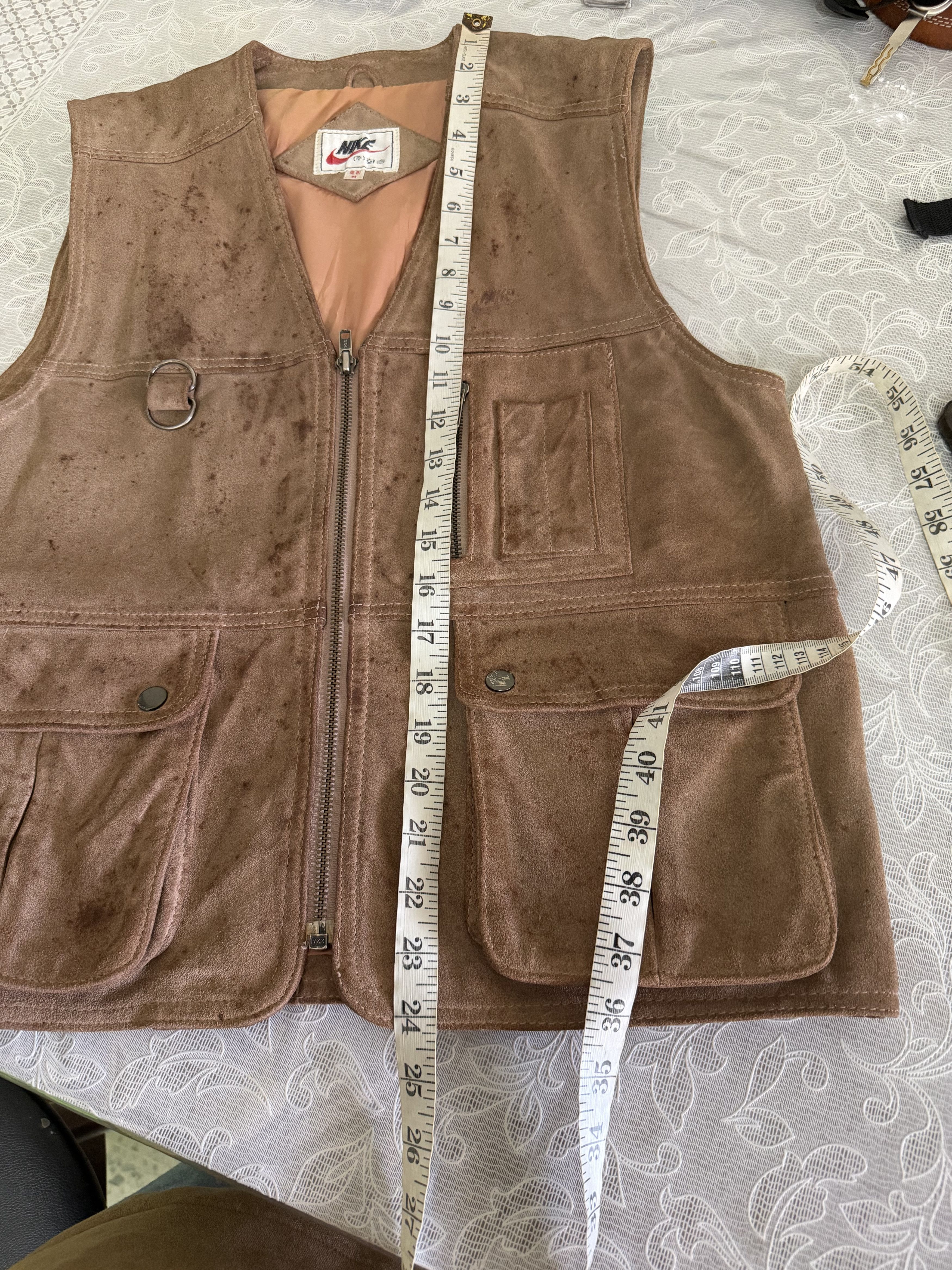 Nike Very Rare❗️Vintage 90s Nike Suede Leather Vest Jacket Size US M / EU 48-50 / 2 - 16 Thumbnail