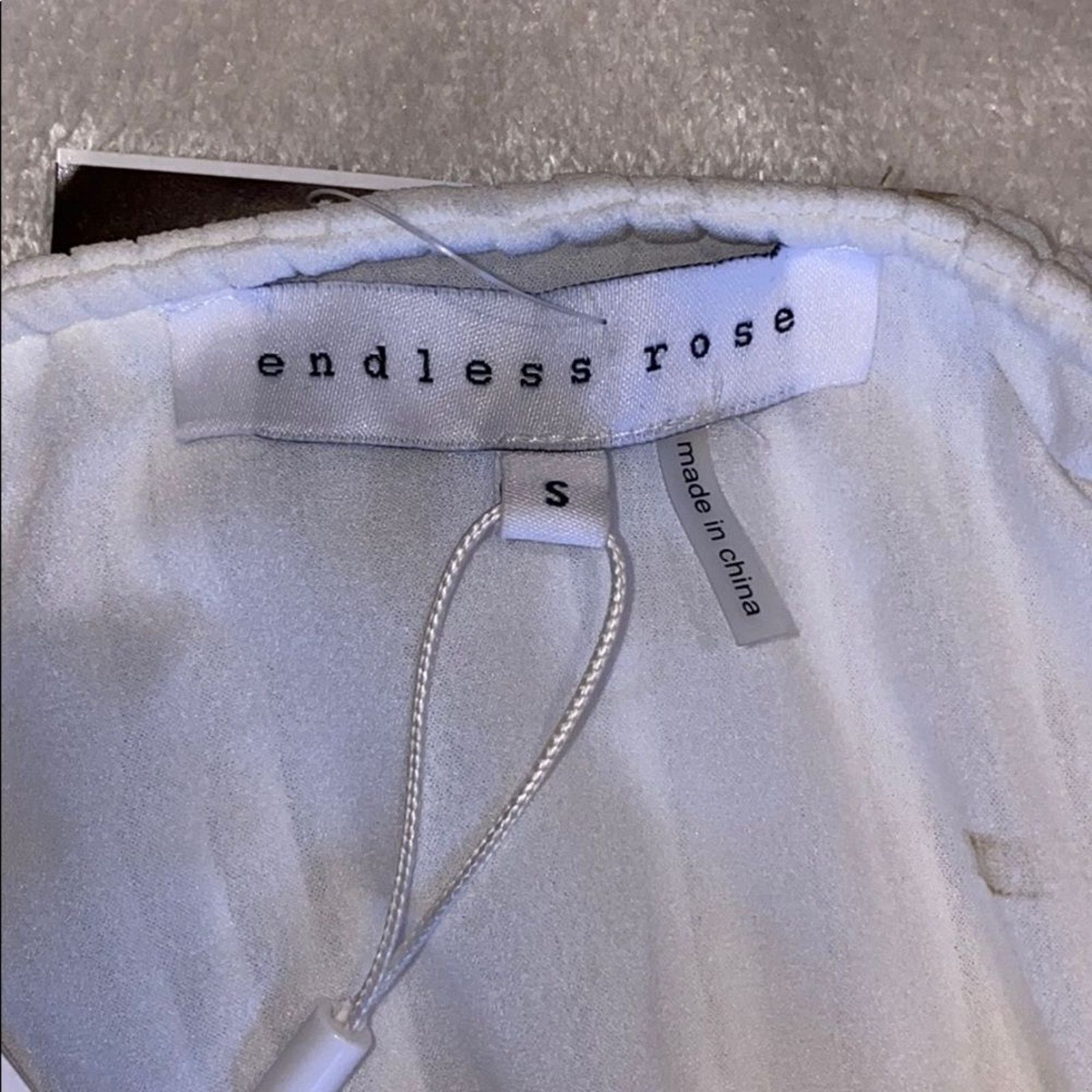 Other Endless Rose Off-Shoulder Pleated Midi White Jumpsuit | Sz S Size 27" / US 4 / IT 40 - 6 Thumbnail
