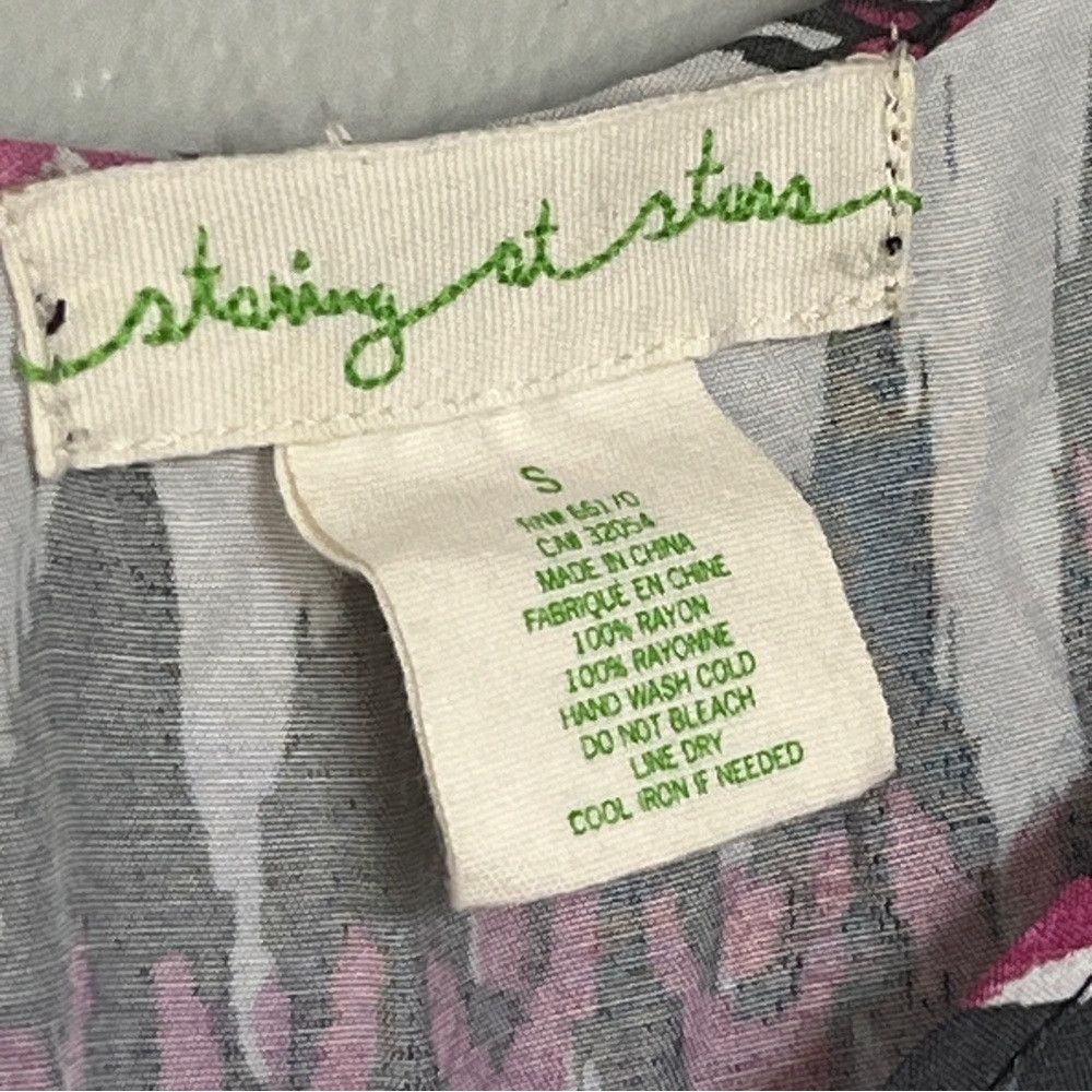 Anthropologie Anthropologie Staring at Stars Dress Gray Pink Dress Size ONE SIZE - 5 Thumbnail