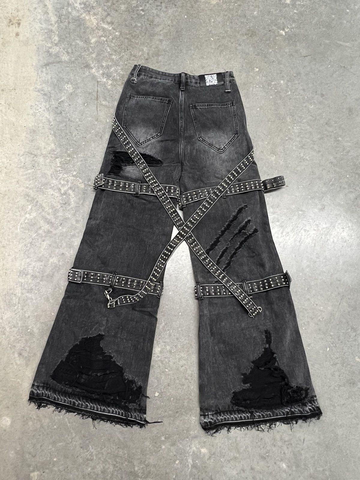 Japanese Brand Heavy Metal "Spiked" Bondage Denim Size US 34 / EU 50 - 5 Thumbnail