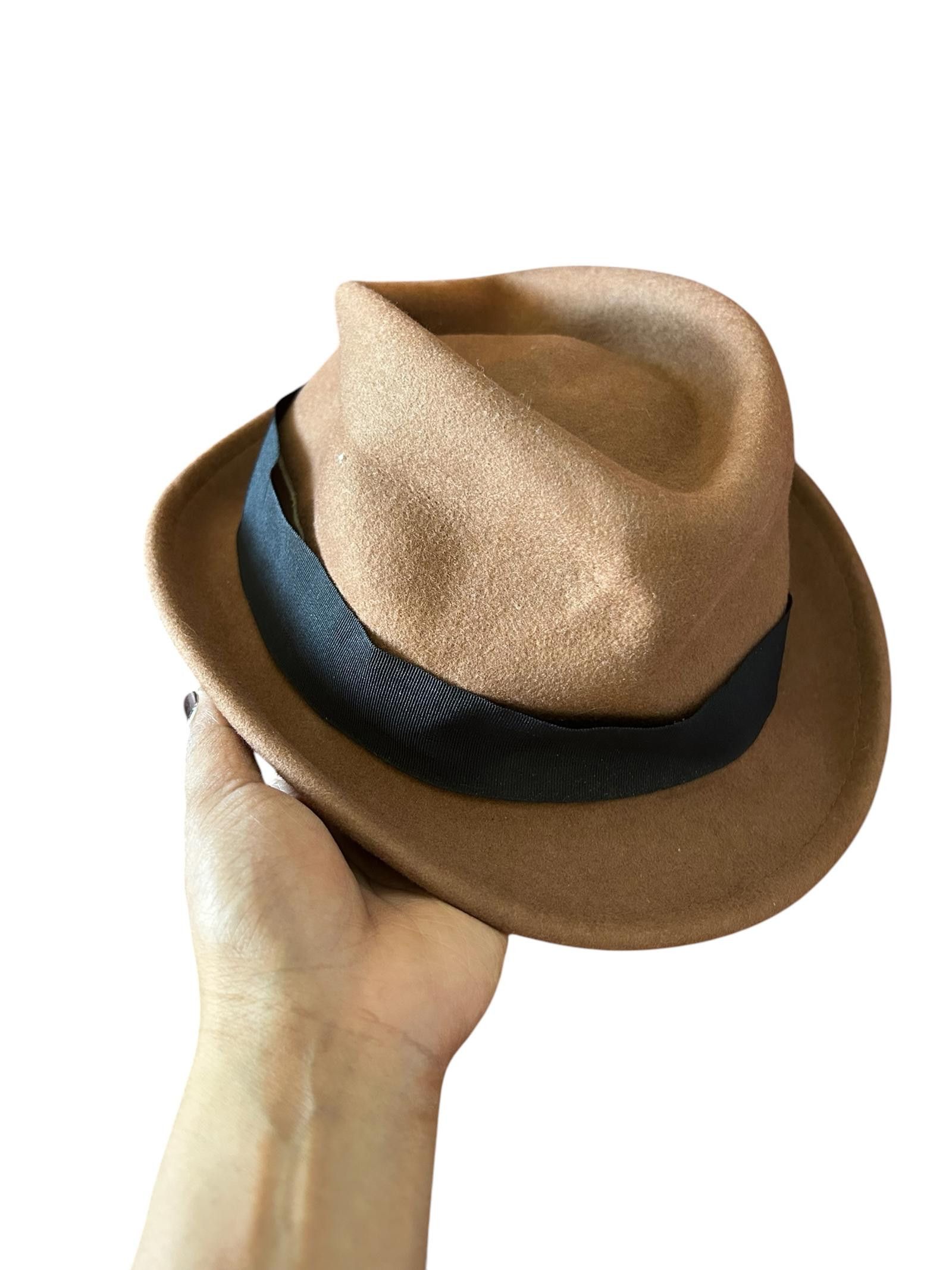 Aldo Aldo Brown Fedora Hat with Black Band Size ONE SIZE - 1 Thumbnail