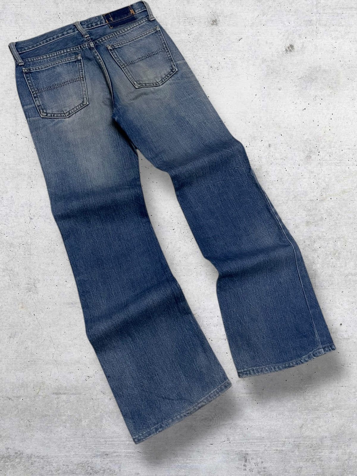 Big John VINTAGE 80S BIG JOHN DESIGNER FLARED CUT DISTRESSED DENIM Size US 28 / EU 44 - 10 Thumbnail